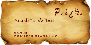 Petrás Ábel névjegykártya