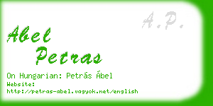 abel petras business card
